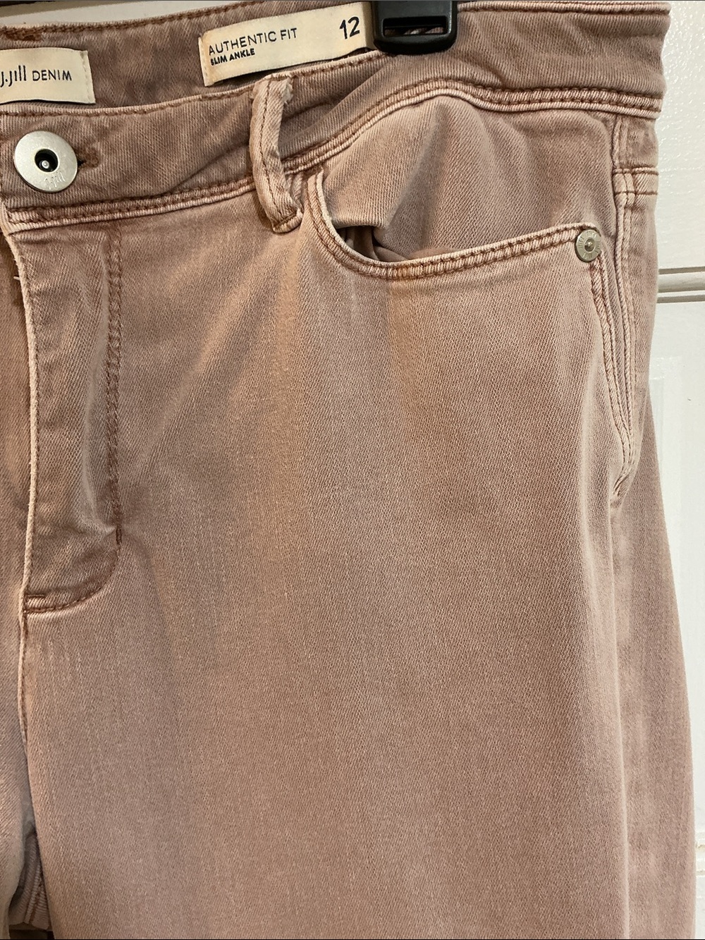 JJill Denim Authentic Fit Slim Ankle Dusty Pink Jeans - Picture 3 of 8